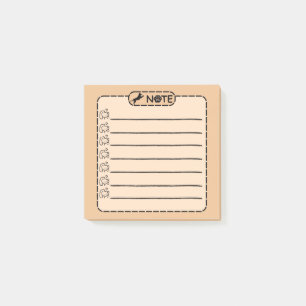 Cute Black Dog Personalized Post-it Notes