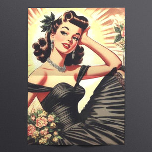 Cute Black Dress Pin-up Tissue Paper