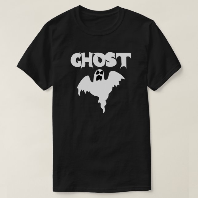 Cute Black Ghost Halloween T-Shirt (Design Front)