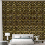 Cute black gold art Deco tiled pattern  Wallpaper<br><div class="desc">Cute black gold art Deco tiled pattern Wallpaper</div>