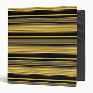 Cute black golden stripes binder