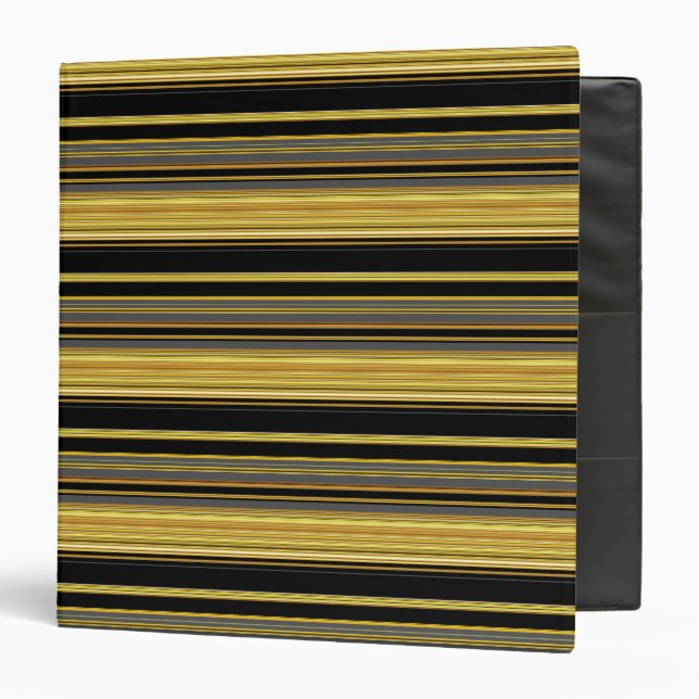 Cute black golden stripes binder (Front/Inside)