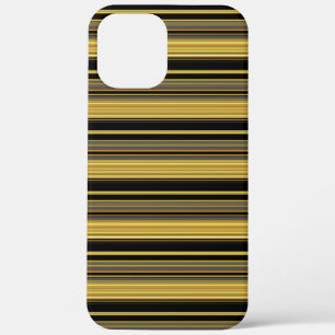 Cute black golden stripes iPhone 12 pro max case