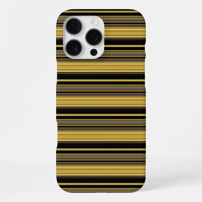 Cute black golden stripes iPhone case (Back)