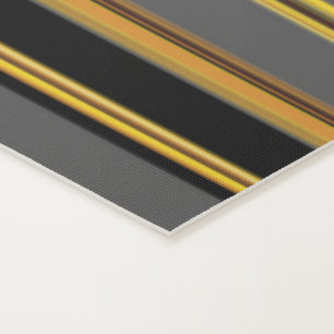 Cute black golden stripes yoga mat