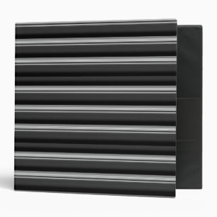 Cute black grey stripes binder