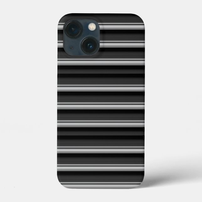 Cute black grey stripes Case-Mate iPhone case (Back)