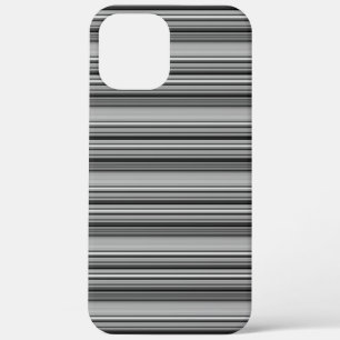 Cute black grey stripes iPhone 12 pro max case
