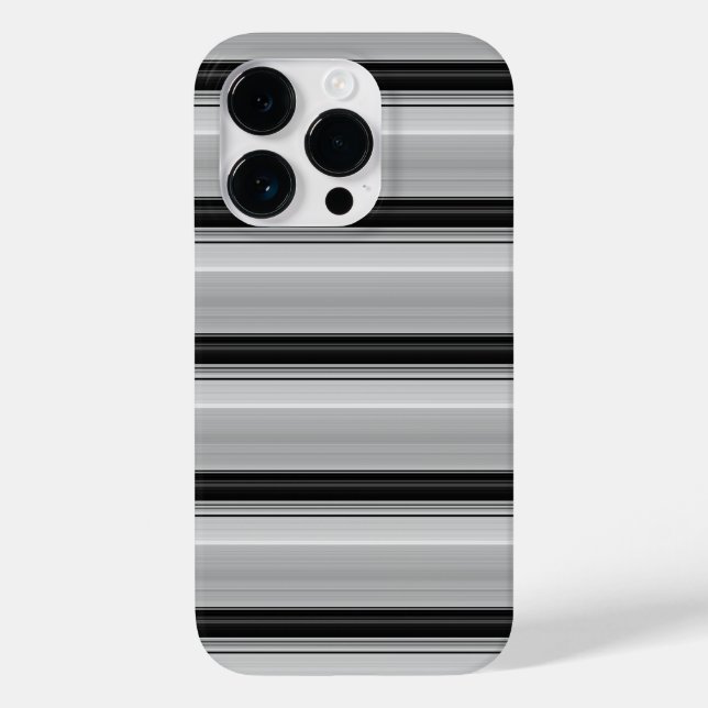 Cute black grey stripes Case-Mate iPhone case (Back)