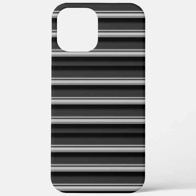 Cute black grey stripes Case-Mate iPhone case (Back)