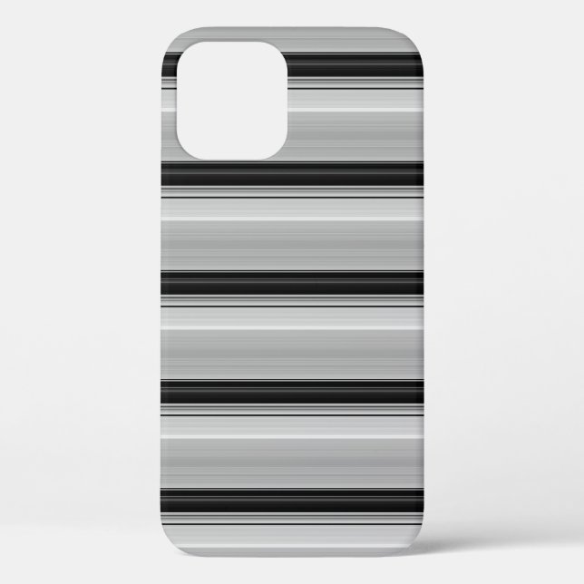Cute black grey stripes Case-Mate iPhone case (Back)