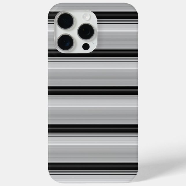 Cute black grey stripes Case-Mate iPhone case (Back)