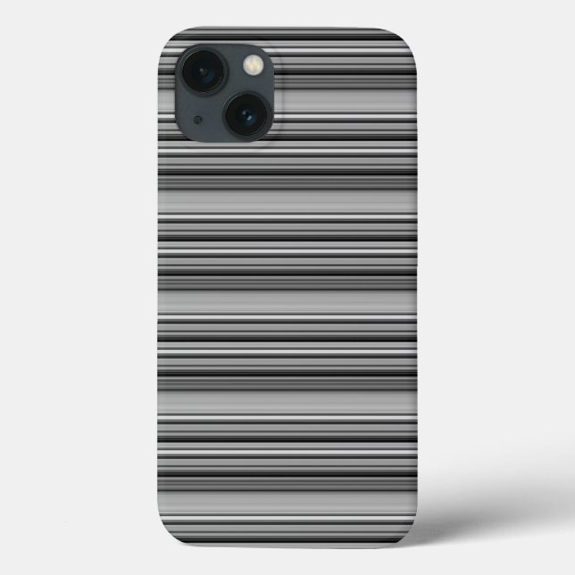 Cute black grey stripes  Case-Mate iPhone case (Back)