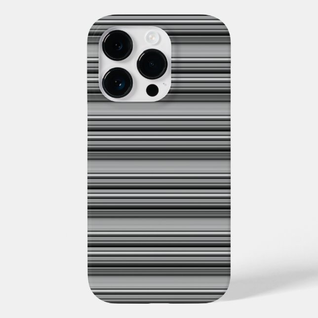 Cute black grey stripes  Case-Mate iPhone case (Back)