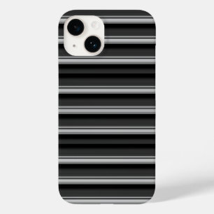 Cute black grey stripes Case-Mate iPhone 14 case