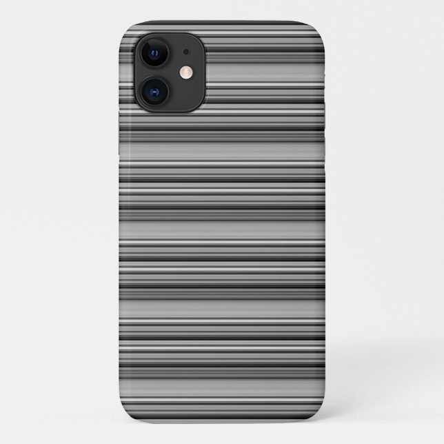 Cute black grey stripes  Case-Mate iPhone case (Back)