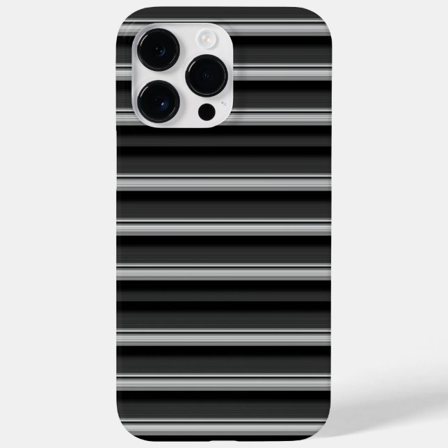 Cute black grey stripes Case-Mate iPhone case (Back)