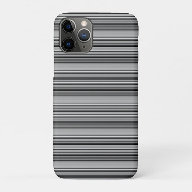 Cute black grey stripes  Case-Mate iPhone case (Back)