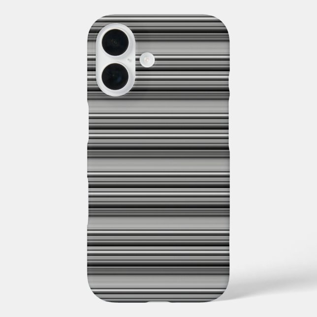 Cute black grey stripes  Case-Mate iPhone case (Back)