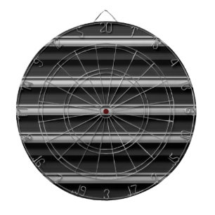 Cute black grey stripes dartboard