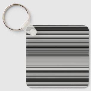 Cute black grey stripes keychain