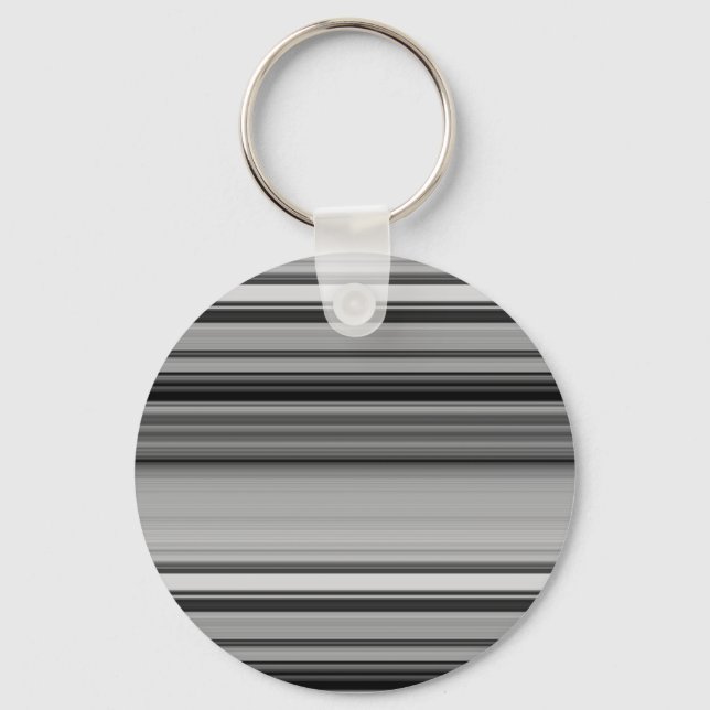 Cute black grey stripes keychain (Front)