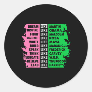 Cute Black History Month Aka Fun Tee Black History Classic Round Sticker