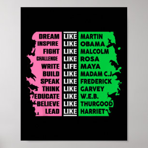 Cute Black History Month Aka Fun Tee Black History Poster