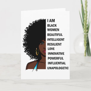Cute Black History Month Designs With Black Queen Card