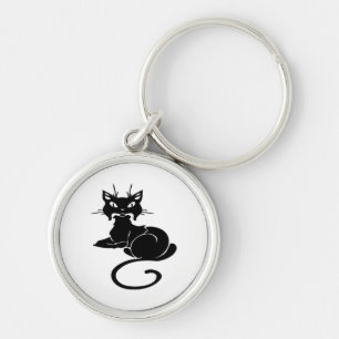 Cute Black Kitty Keychain