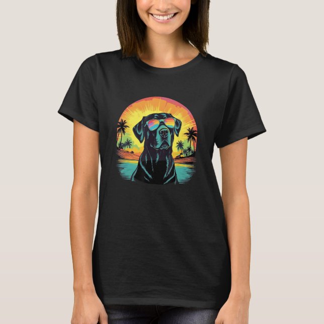 Cute Black Lab Black Labrador Retriever Puppy Dog  T-Shirt (Front)