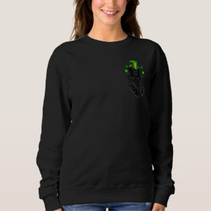 Cute Black Lab Leprechaun In Pocket St. Patrick's Sweatshirt