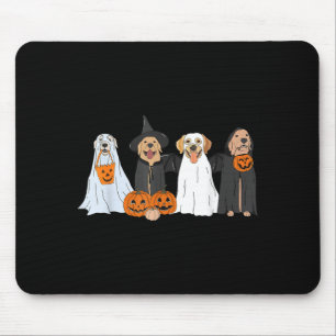 Cute Black Labrador Dog Halloween Ghost Dogs Mouse Pad