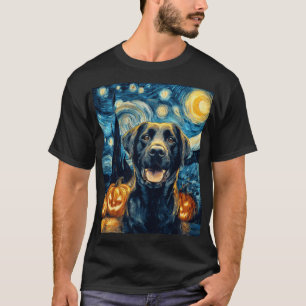 Cute Black Labrador Dog Halloween Jack O Lantern P T-Shirt