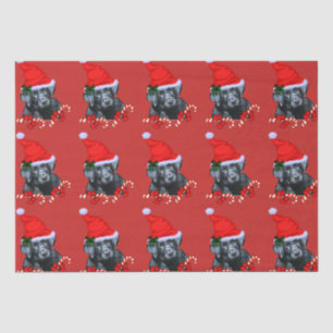 Cute Black Labrador Retriever Christmas Tissue Paper