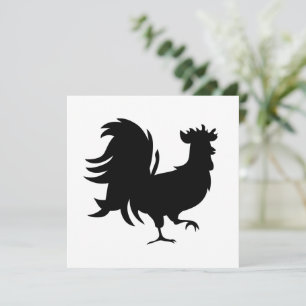 Cute Black lucky rooster 