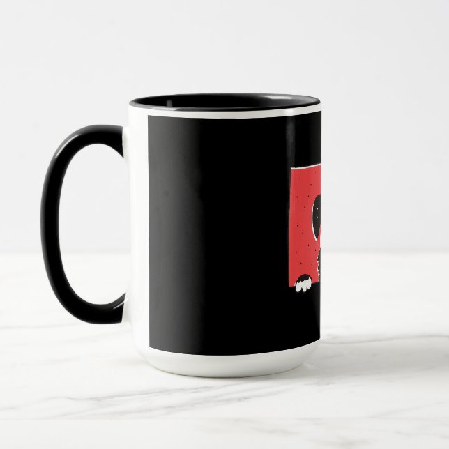 Cute Black Miniature Schnauzer Puppy Mug (Left)