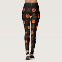 Cute Black Orange Jack O Lantern Pattern Halloween