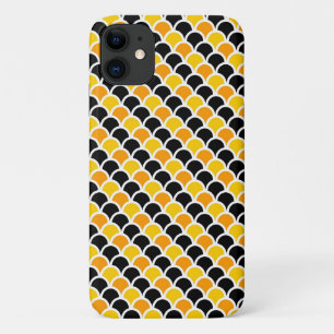 Cute black orange moroccan pattern design iPhone 11 case
