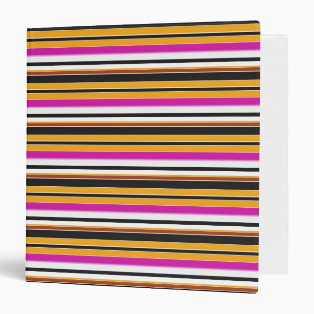 Cute black orange stripes binder (Front/Inside)