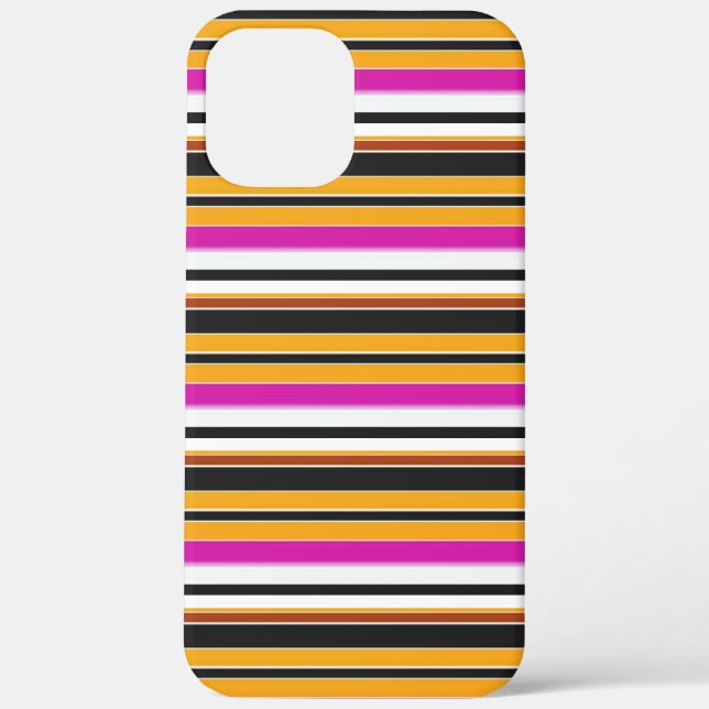 Cute black orange stripes Case-Mate iPhone case (Back)