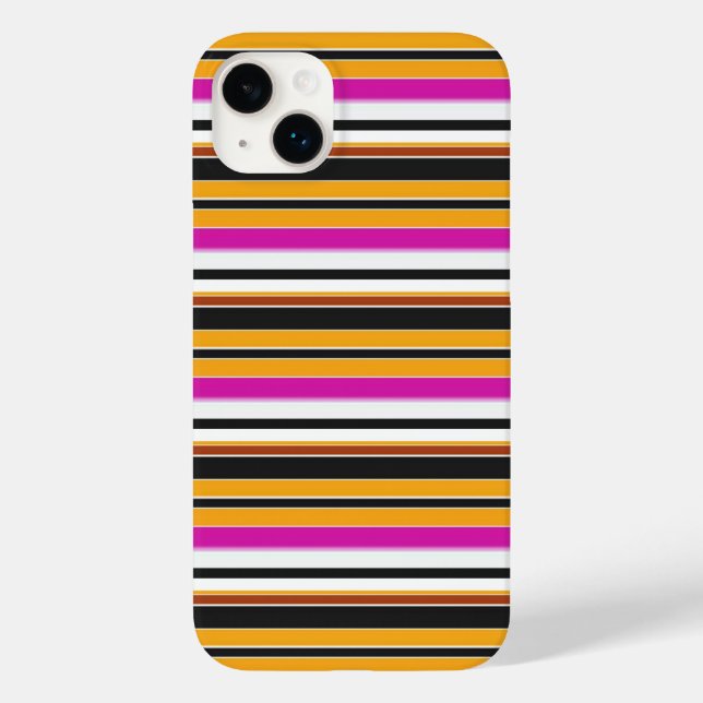 Cute black orange stripes Case-Mate iPhone case (Back)