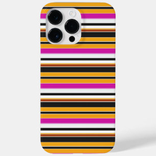 Cute black orange stripes Case-Mate iPhone 14 pro max case
