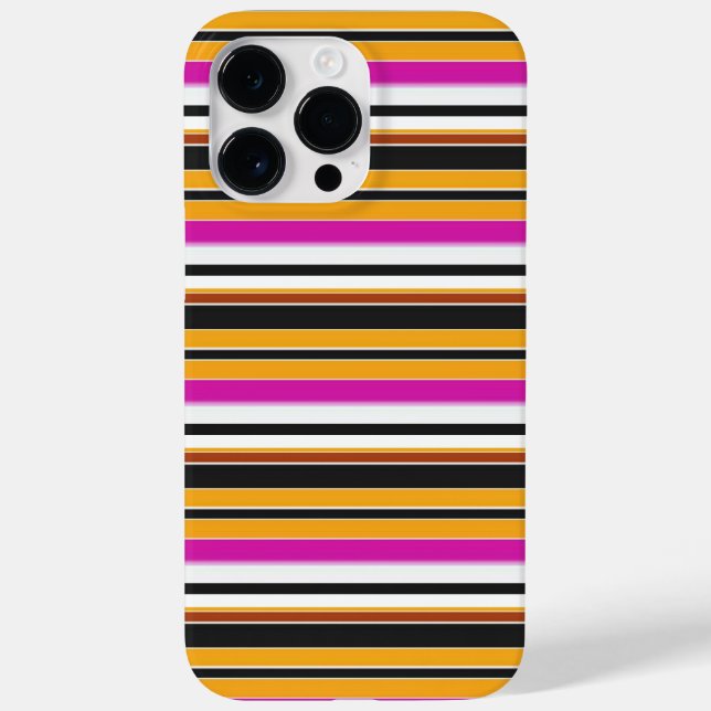Cute black orange stripes Case-Mate iPhone case (Back)