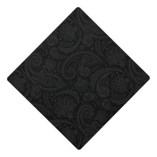 Cute black paisley pattern leggings seat cushion graduation cap topper