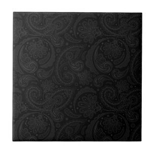 Cute black paisley pattern leggings seat cushion tile