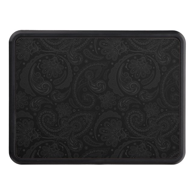 Cute black paisley pattern leggings seat cushion trailer hitch cover (Front)