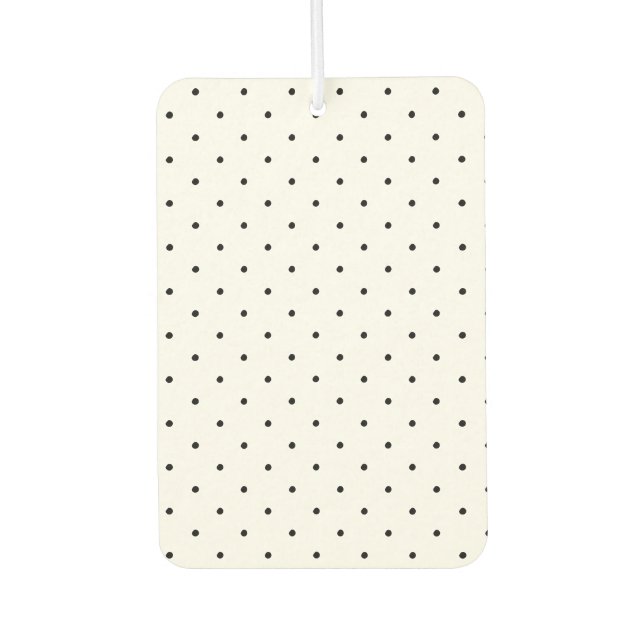 Cute black polka dots pattern elegant stylish chic air freshener (Front)