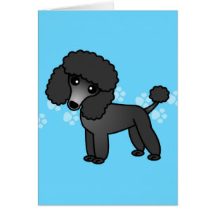 Cute Black Poodle Cartoon