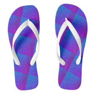 Cute Black PURPLE BLUE Modern Woman Flip Flops